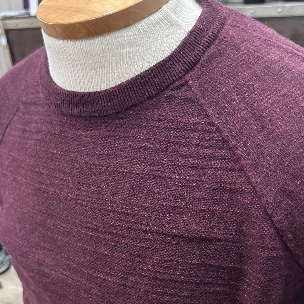 J. Crew Men's Maroon Crewneck Sweater